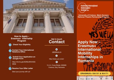 Конкурс за Еразмус+ размјену академског особља на Универзитет у Крајови